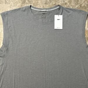 Nike Yoga Shirt Mens XL Grey Solid Sleeveless Tank Top Gym Stretch DM7823 NEW